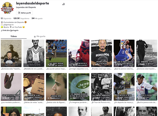 TikTok Leyendas del Deporte