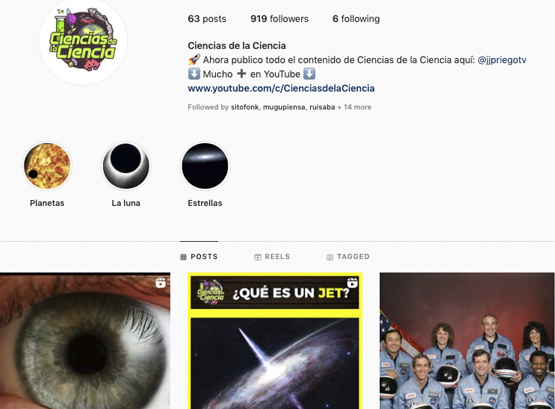 Instagram Ciencias de la Ciencia