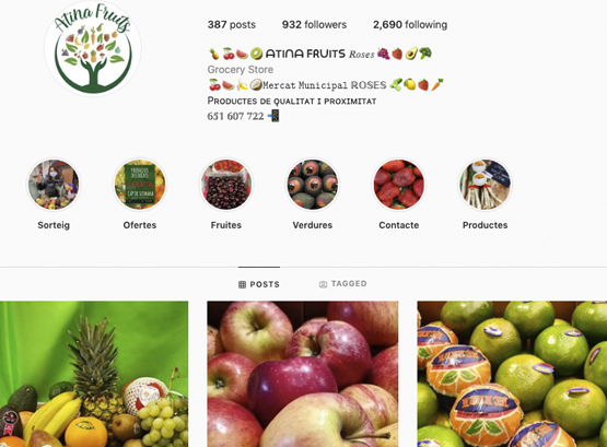 Instagram Atina Fruits